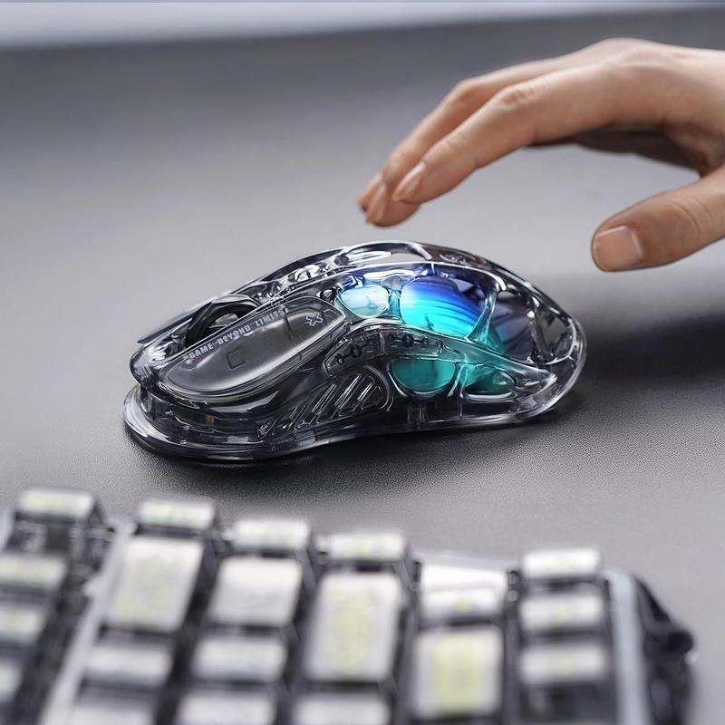 Mouse sem fio para jogos GravaStar Mercury M2 26.000 DPI - Mouse
